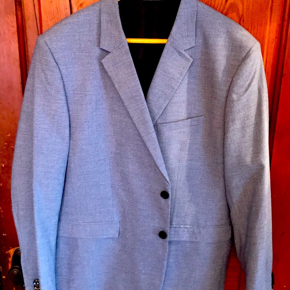 H&M Men’s Blue Melange 50R 3 Piece Suit
